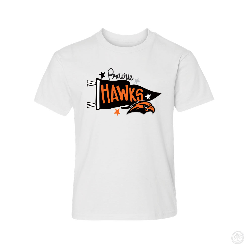 Prairie Hawks YOUTH Hanes Perfect Tee